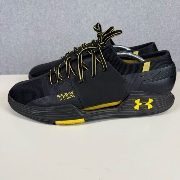 Under Armour Men\'s Size 12.5 Black Yellow TRX AMP 2.0 Athletic Shoes Sneakers main image 9
